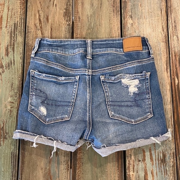 American Eagle Hi Rise Shortie Cutoff Shorts, Stretch, Distressed, Size 4, Women - Picture 7 of 9